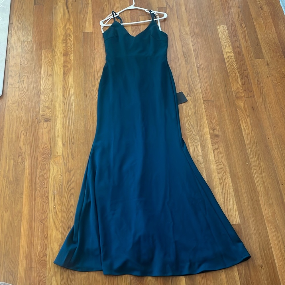 NWT Lulus Infinite Glory Forest Green Maxi Dress, Medium